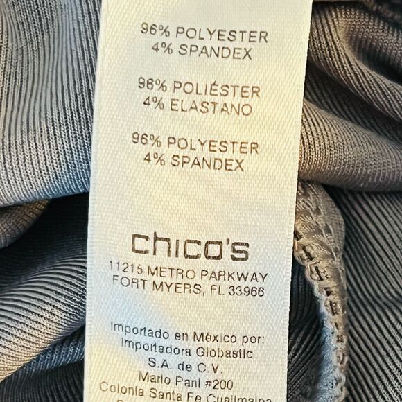 Chico's Easywear Womens Pants 3 Size XL Gray Pull On Slinky Travel Knit Stretch - Picture 7 of 8